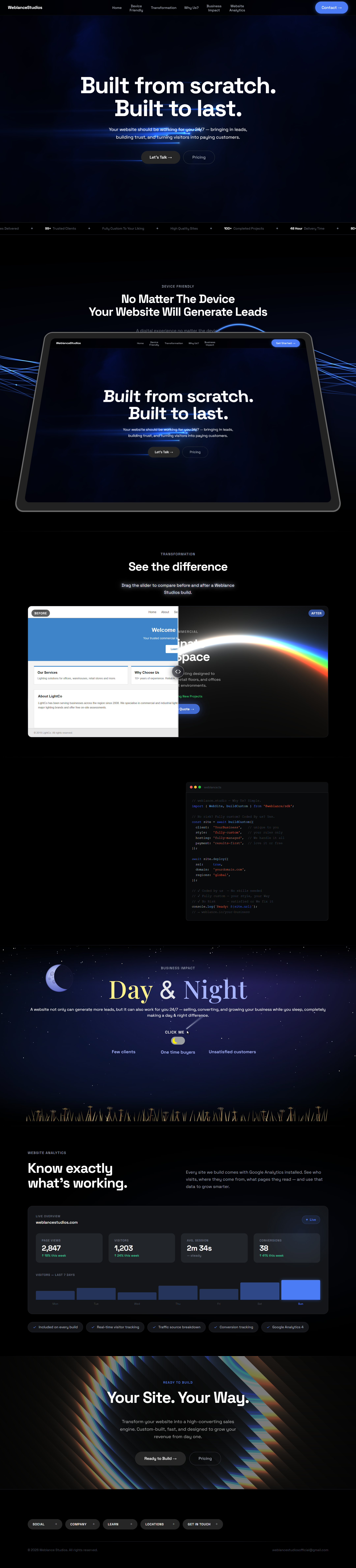 Weblance Studios website preview